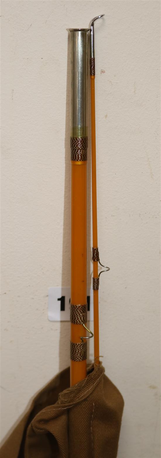 A Hornet no.7 fly fishing rod and four reels etc